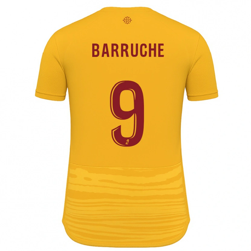 Danxen Femme Maillot Théo Barruche #9 Orange Bourgogne Tenues Extérieur 2025/26 T-Shirt
