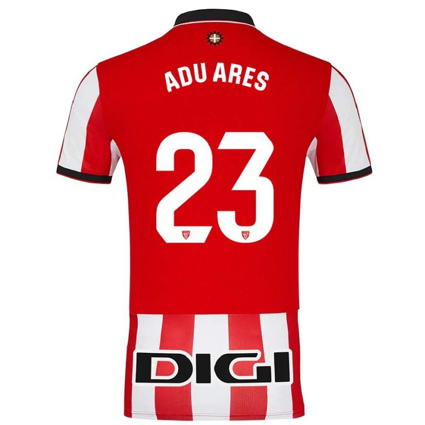 Danxen Enfant Maillot Adu Ares #23 Rouge Blanc Tenues Domicile 2025/26 T-Shirt