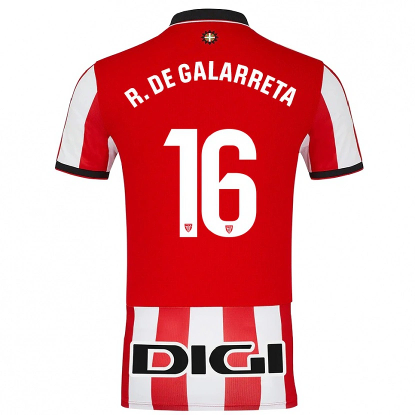 Danxen Enfant Maillot Iñigo Ruiz De Galarreta #16 Rouge Blanc Tenues Domicile 2025/26 T-Shirt