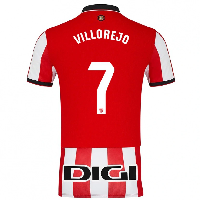 Danxen Enfant Maillot Ardaitz Villorejo #7 Rouge Blanc Tenues Domicile 2025/26 T-Shirt