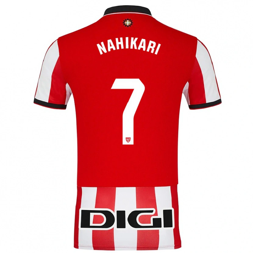 Danxen Enfant Maillot Nahikari Garcia Perez #7 Rouge Blanc Tenues Domicile 2025/26 T-Shirt