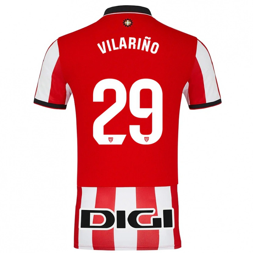 Danxen Enfant Maillot Maitane Vilariño Mendinueta #29 Rouge Blanc Tenues Domicile 2025/26 T-Shirt