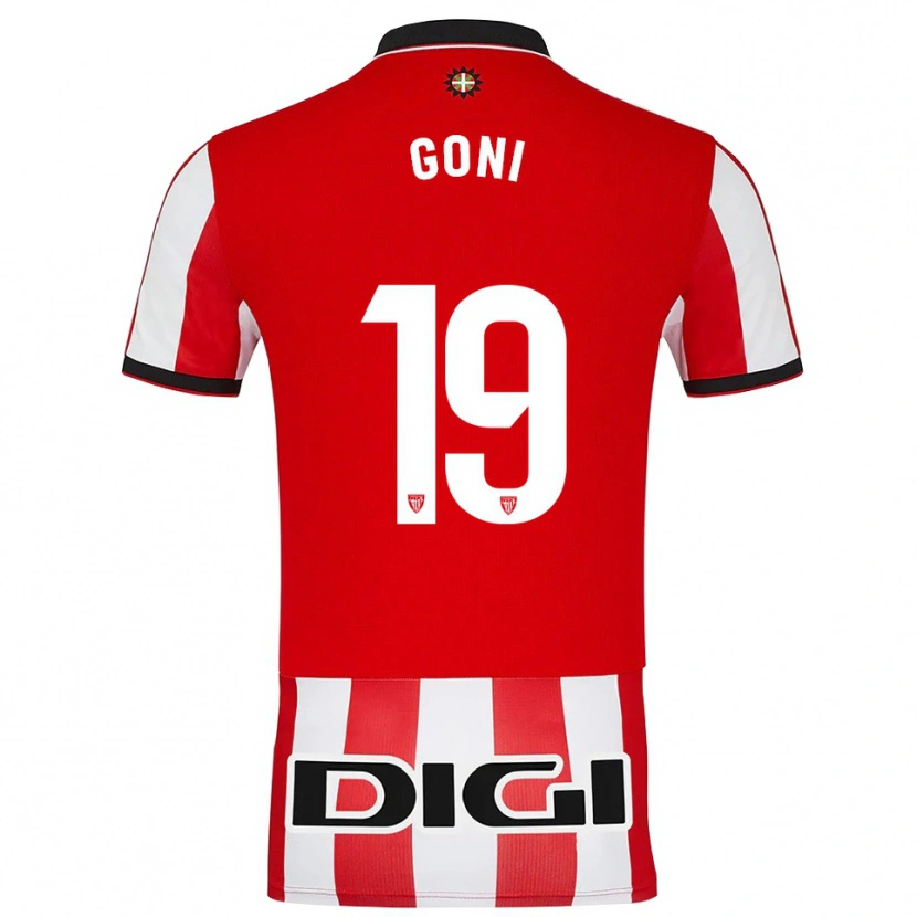 Danxen Enfant Maillot Marcos Goñi #19 Rouge Blanc Tenues Domicile 2025/26 T-Shirt