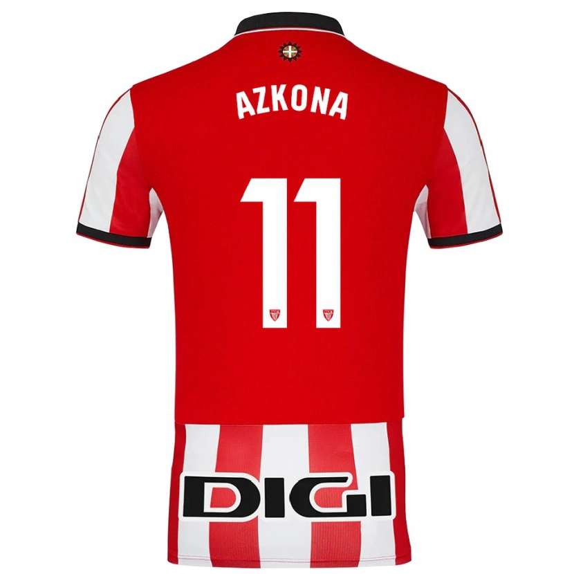 Danxen Enfant Maillot Ane Azkona Fuente #11 Rouge Blanc Tenues Domicile 2025/26 T-Shirt