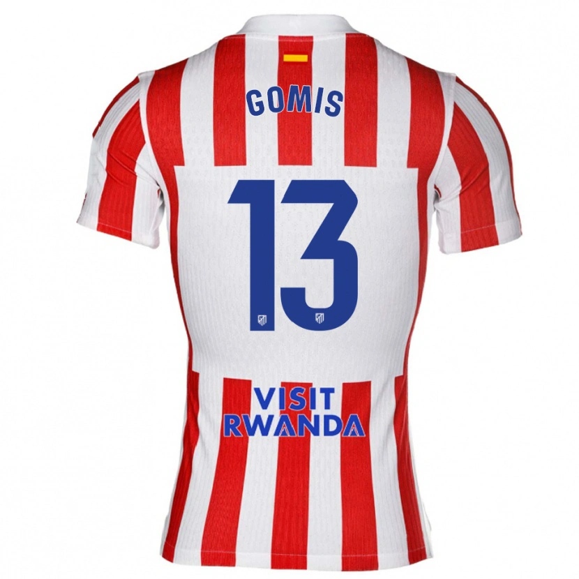 Danxen Enfant Maillot Antonio Gomis #13 Rouge Blanc Tenues Domicile 2025/26 T-Shirt