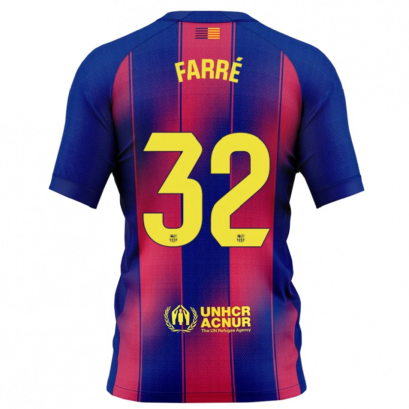 Danxen Enfant Maillot Landry Farré #32 Bleu Rouge Tenues Domicile 2025/26 T-Shirt