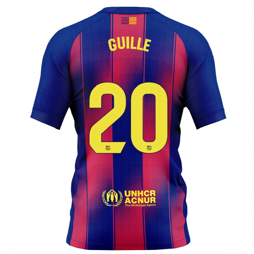 Danxen Enfant Maillot Guille Fernández #20 Bleu Rouge Tenues Domicile 2025/26 T-Shirt