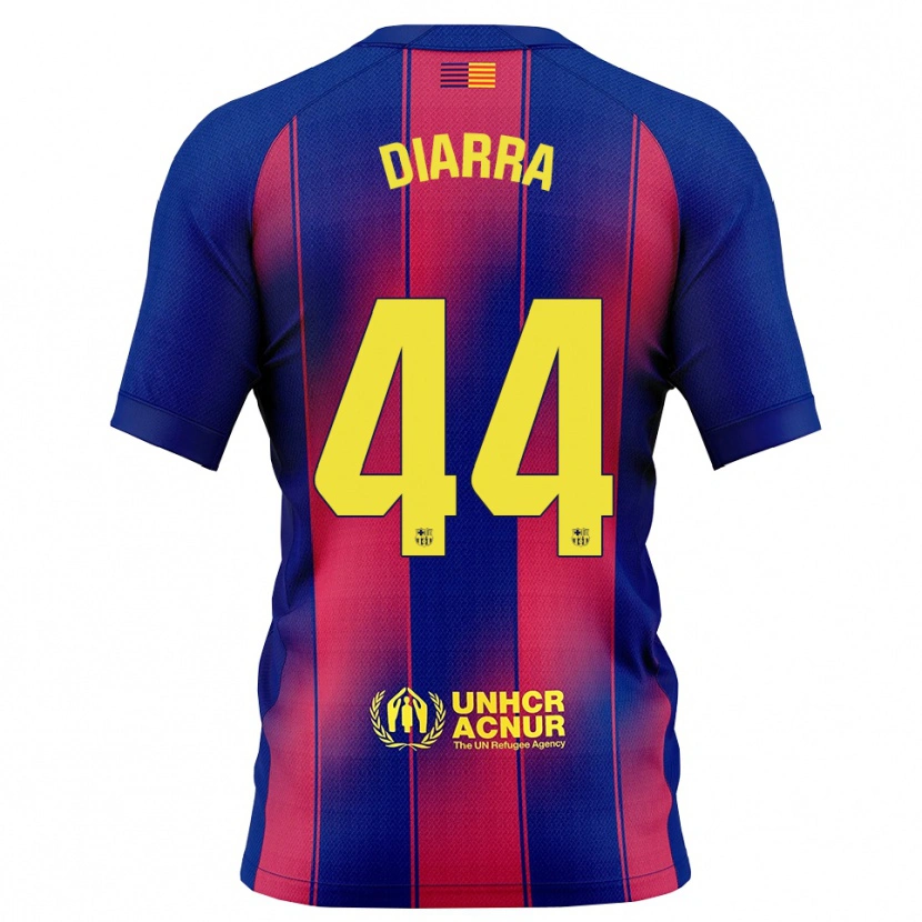 Danxen Enfant Maillot Ibrahim Diarra #44 Bleu Rouge Tenues Domicile 2025/26 T-Shirt