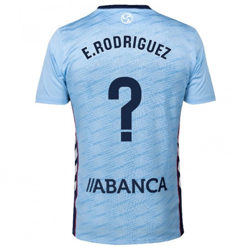 Danxen Enfant Maillot Miguel Rodríguez #0 Bleu Ciel Rouge Tenues Domicile 2025/26 T-Shirt