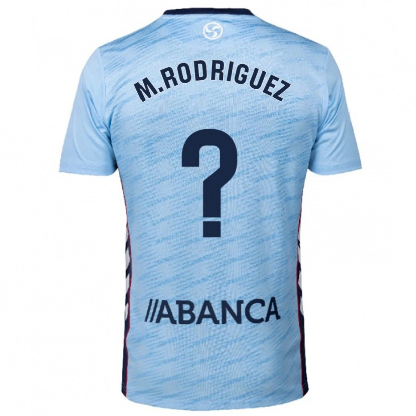 Danxen Enfant Maillot Manu Rodríguez #0 Bleu Ciel Rouge Tenues Domicile 2025/26 T-Shirt