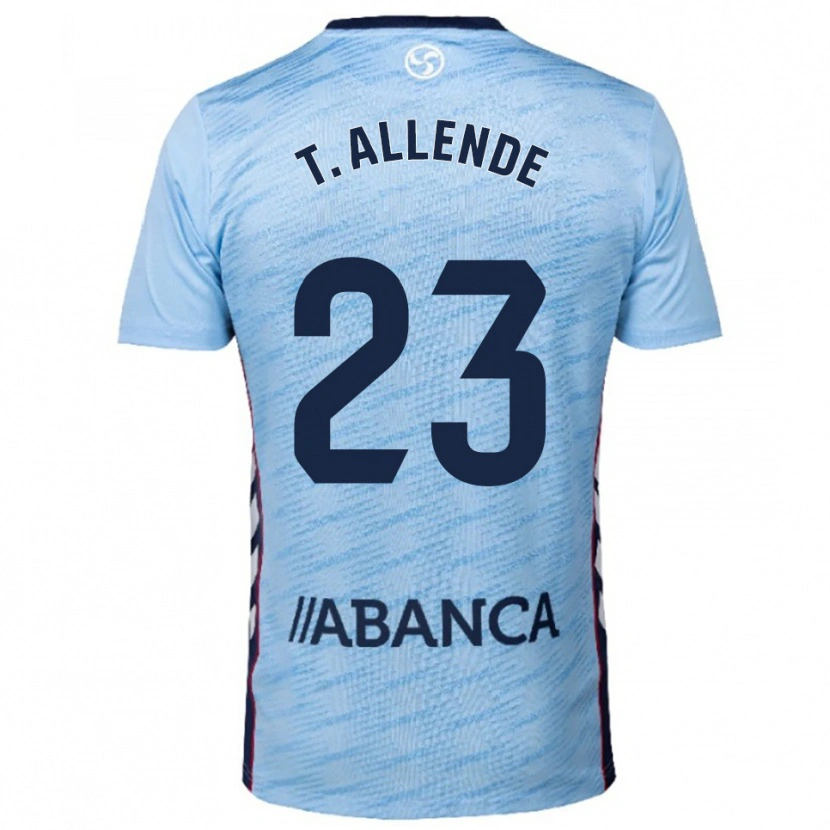 Danxen Enfant Maillot Tadeo Allende #23 Bleu Ciel Rouge Tenues Domicile 2025/26 T-Shirt