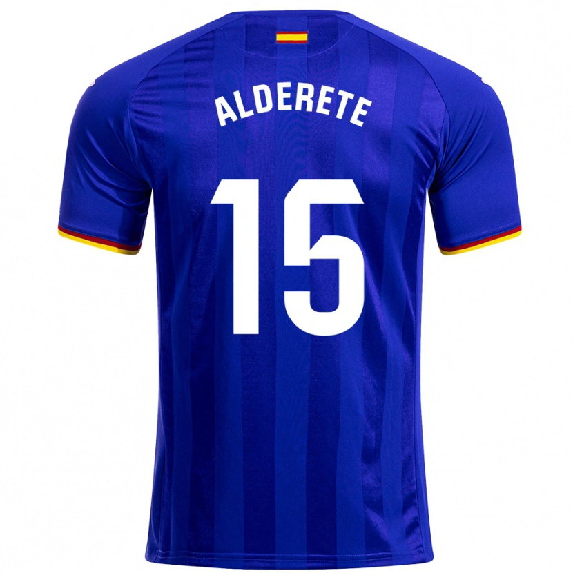 Danxen Enfant Maillot Omar Alderete #15 Bleu Rouge Jaune Tenues Domicile 2025/26 T-Shirt