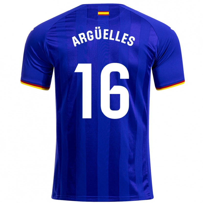 Danxen Enfant Maillot David Argüelles #16 Bleu Rouge Jaune Tenues Domicile 2025/26 T-Shirt