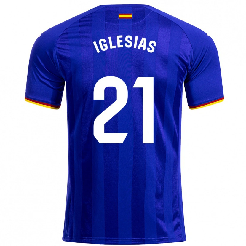 Danxen Enfant Maillot Juan Iglesias #21 Bleu Rouge Jaune Tenues Domicile 2025/26 T-Shirt