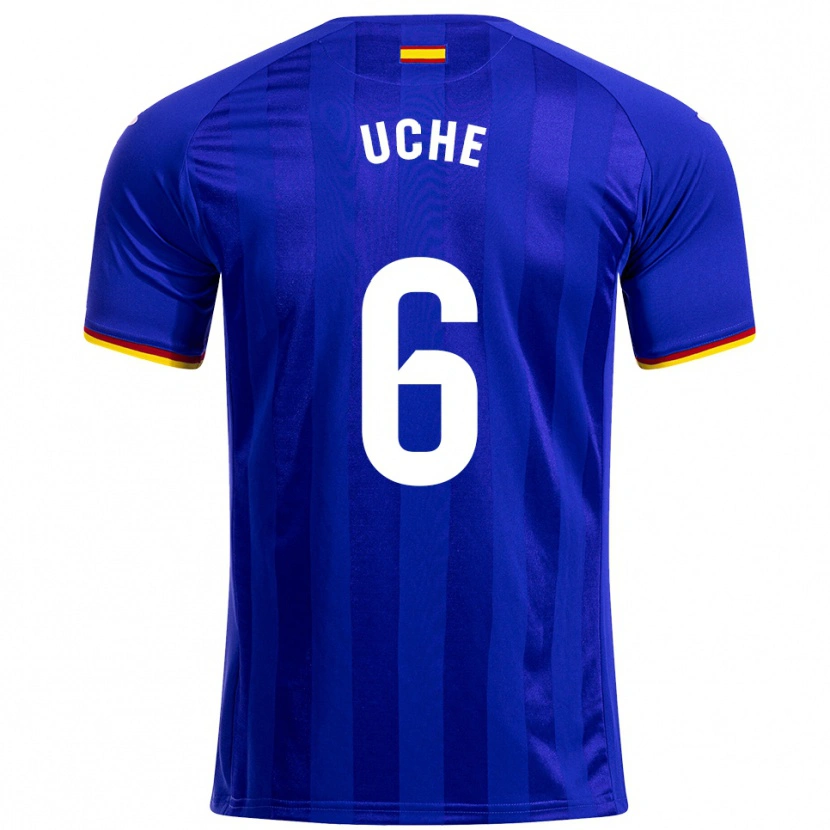 Danxen Enfant Maillot Christantus Uche #6 Bleu Rouge Jaune Tenues Domicile 2025/26 T-Shirt