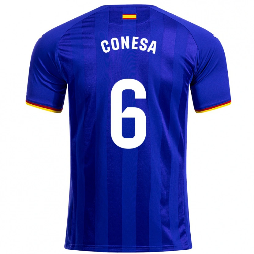 Danxen Enfant Maillot Nico Conesa #6 Bleu Rouge Jaune Tenues Domicile 2025/26 T-Shirt
