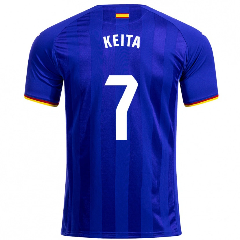Danxen Enfant Maillot Abdoulaye Keita #7 Bleu Rouge Jaune Tenues Domicile 2025/26 T-Shirt
