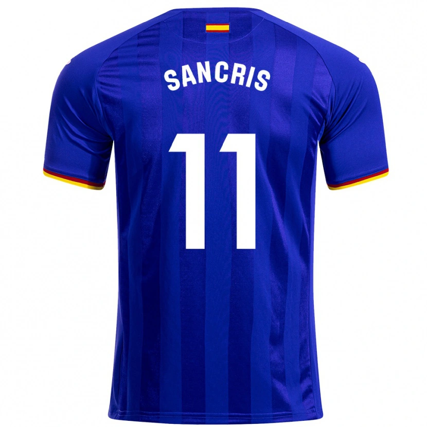 Danxen Enfant Maillot Álex Sancris #11 Bleu Rouge Jaune Tenues Domicile 2025/26 T-Shirt