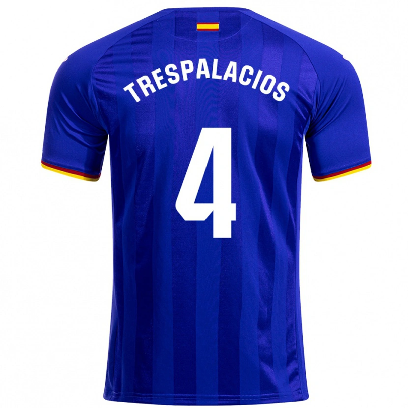 Danxen Enfant Maillot Adrián Trespalacios #4 Bleu Rouge Jaune Tenues Domicile 2025/26 T-Shirt