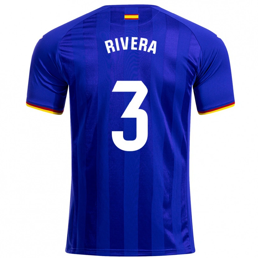 Danxen Enfant Maillot Gorka Rivera #3 Bleu Rouge Jaune Tenues Domicile 2025/26 T-Shirt