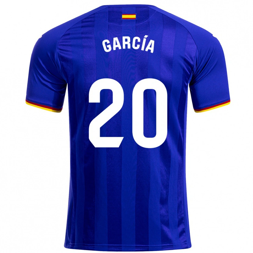 Danxen Enfant Maillot Álex García #20 Bleu Rouge Jaune Tenues Domicile 2025/26 T-Shirt