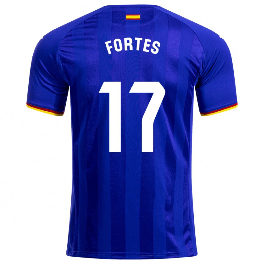 Danxen Enfant Maillot Joel Fortes #17 Bleu Rouge Jaune Tenues Domicile 2025/26 T-Shirt