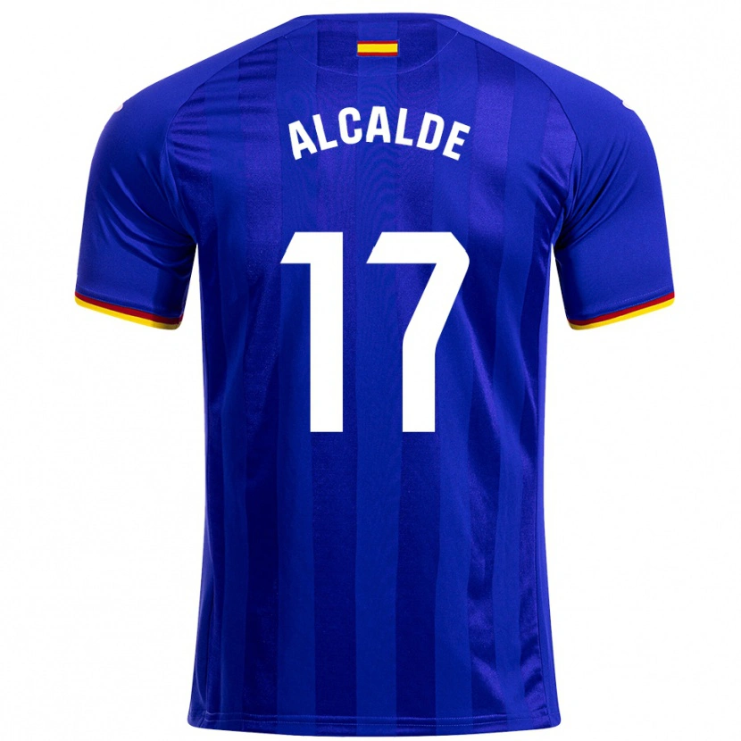 Danxen Enfant Maillot Jacobo Alcalde #17 Bleu Rouge Jaune Tenues Domicile 2025/26 T-Shirt