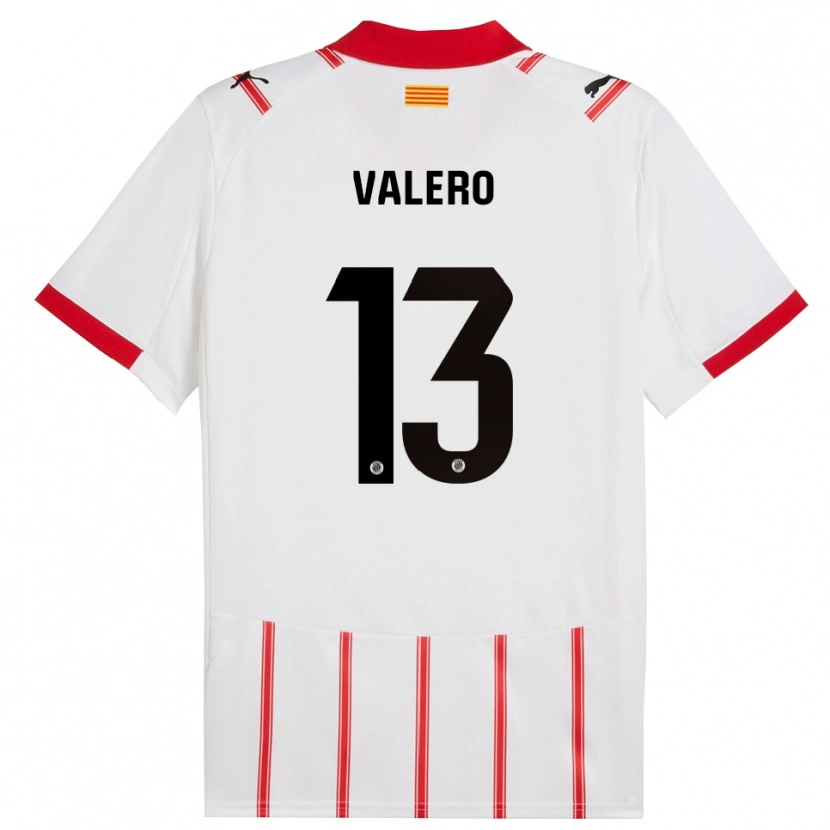 Danxen Enfant Maillot Eliana Valero #13 Blanc Rouge Tenues Domicile 2025/26 T-Shirt