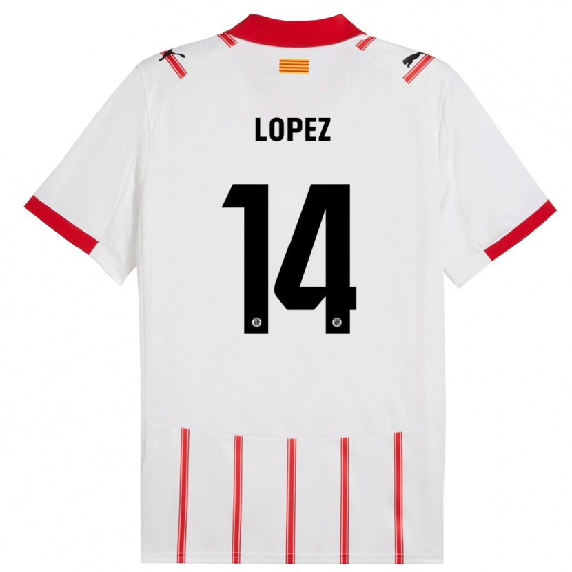 Danxen Enfant Maillot Judith López #14 Blanc Rouge Tenues Domicile 2025/26 T-Shirt