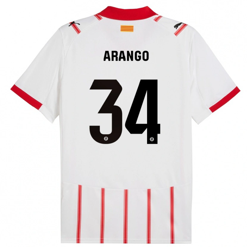 Danxen Enfant Maillot Juan Arango #34 Blanc Rouge Tenues Domicile 2025/26 T-Shirt