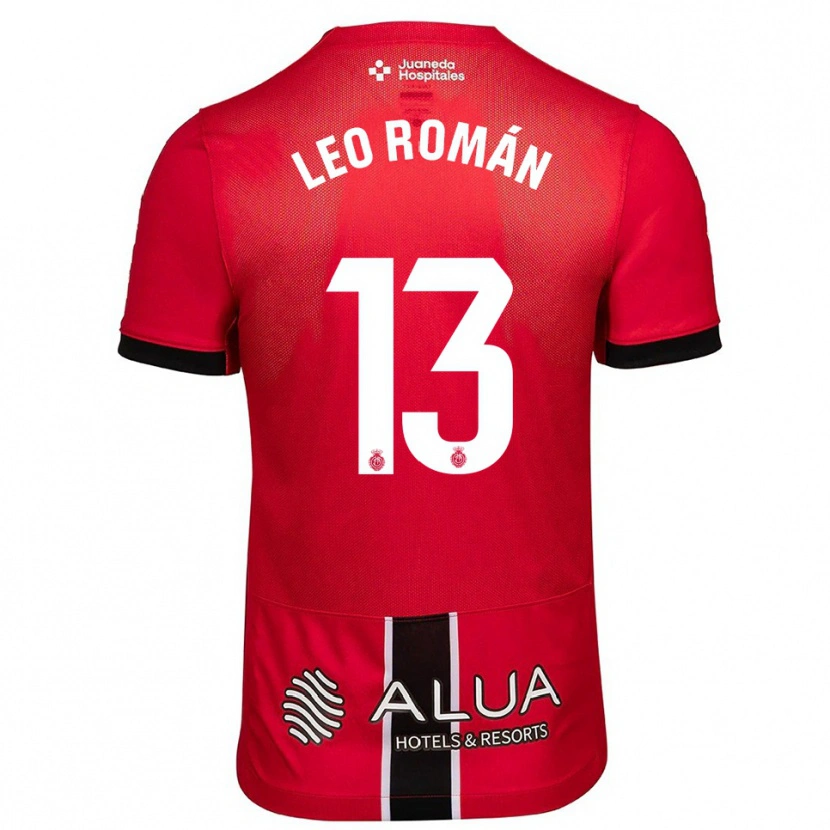 Danxen Enfant Maillot Leo Román #13 Rouge Noir Tenues Domicile 2025/26 T-Shirt