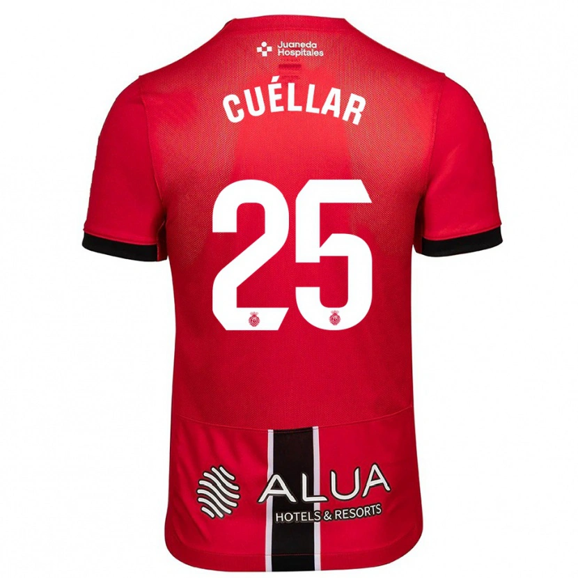 Danxen Enfant Maillot Iván Cuéllar #25 Rouge Noir Tenues Domicile 2025/26 T-Shirt