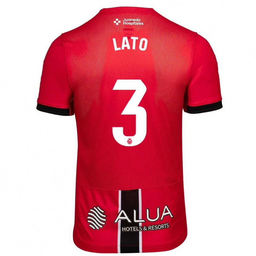 Danxen Enfant Maillot Toni Lato #3 Rouge Noir Tenues Domicile 2025/26 T-Shirt