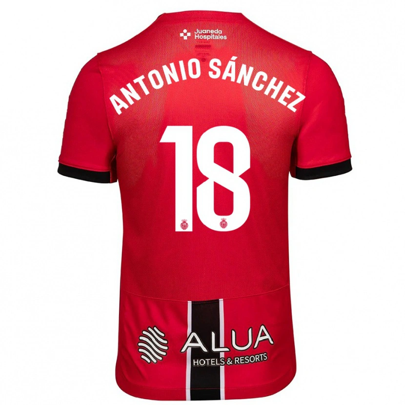 Danxen Enfant Maillot Antonio Sánchez #18 Rouge Noir Tenues Domicile 2025/26 T-Shirt