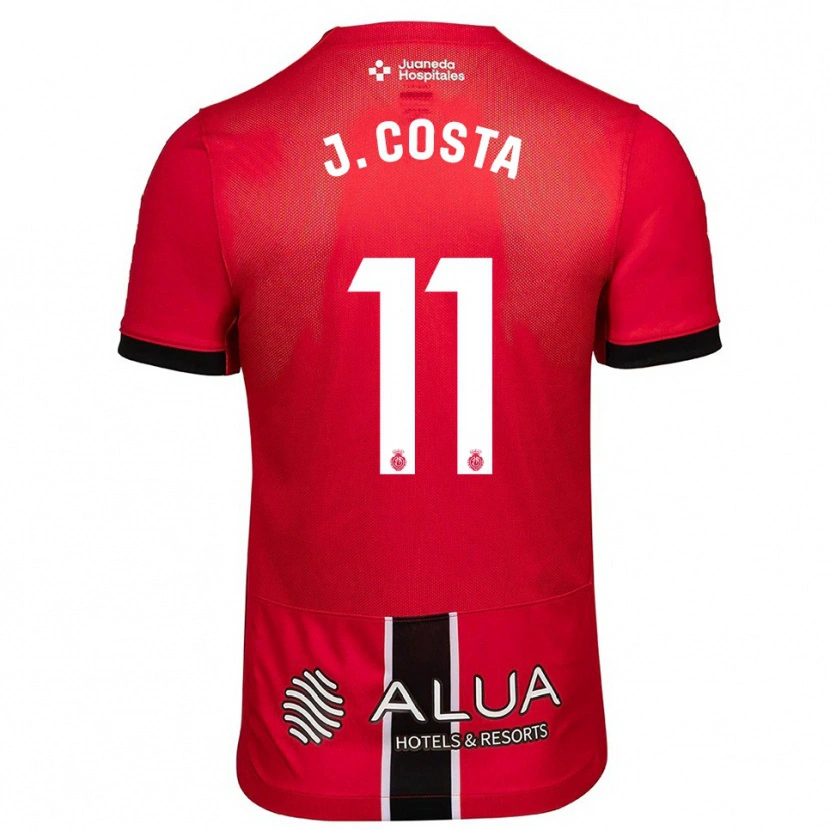 Danxen Enfant Maillot Jaume Costa #11 Rouge Noir Tenues Domicile 2025/26 T-Shirt