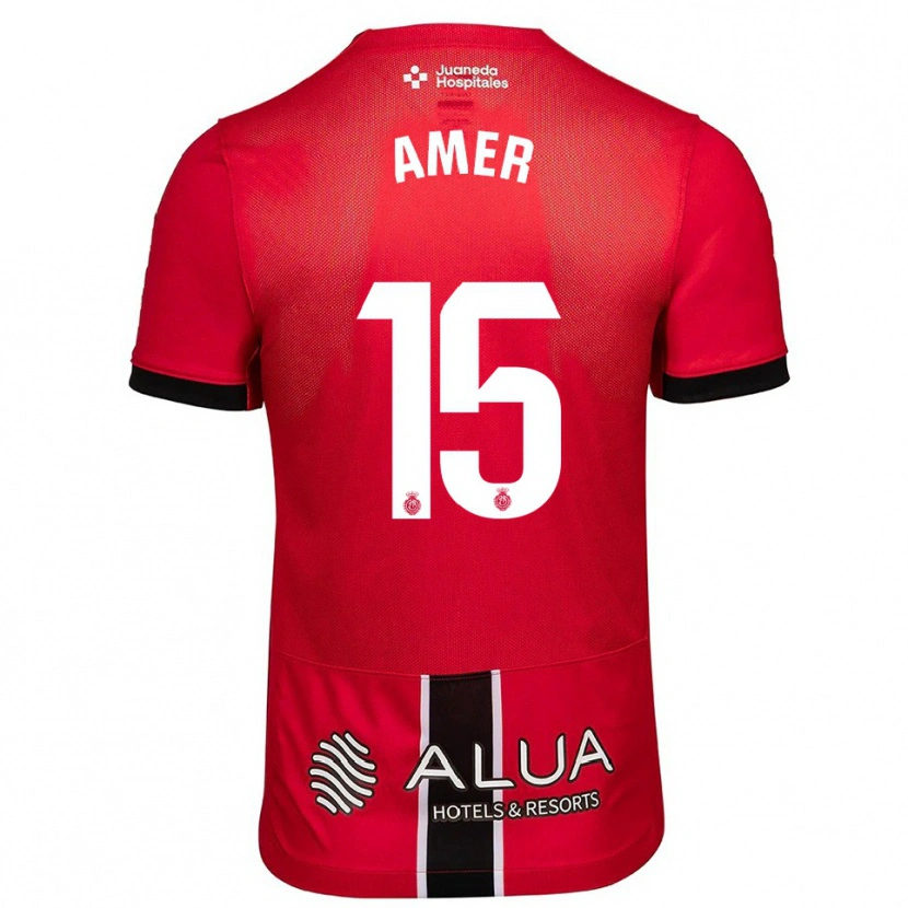 Danxen Enfant Maillot Pere Amer #15 Rouge Noir Tenues Domicile 2025/26 T-Shirt