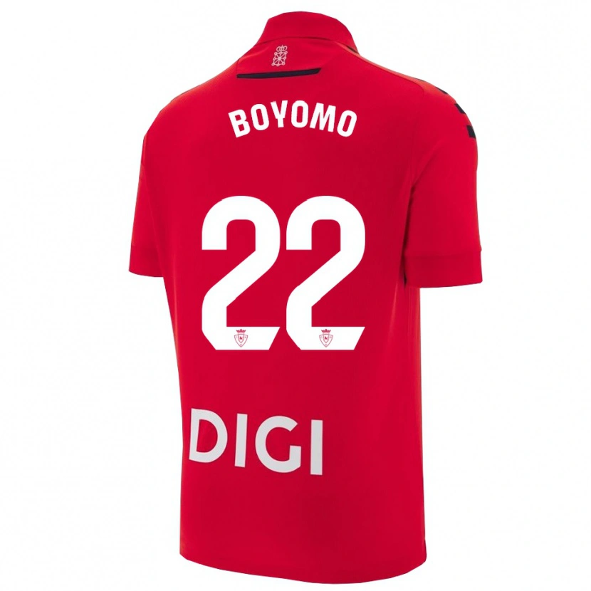 Danxen Enfant Maillot Enzo Boyomo #22 Rouge Noir Tenues Domicile 2025/26 T-Shirt