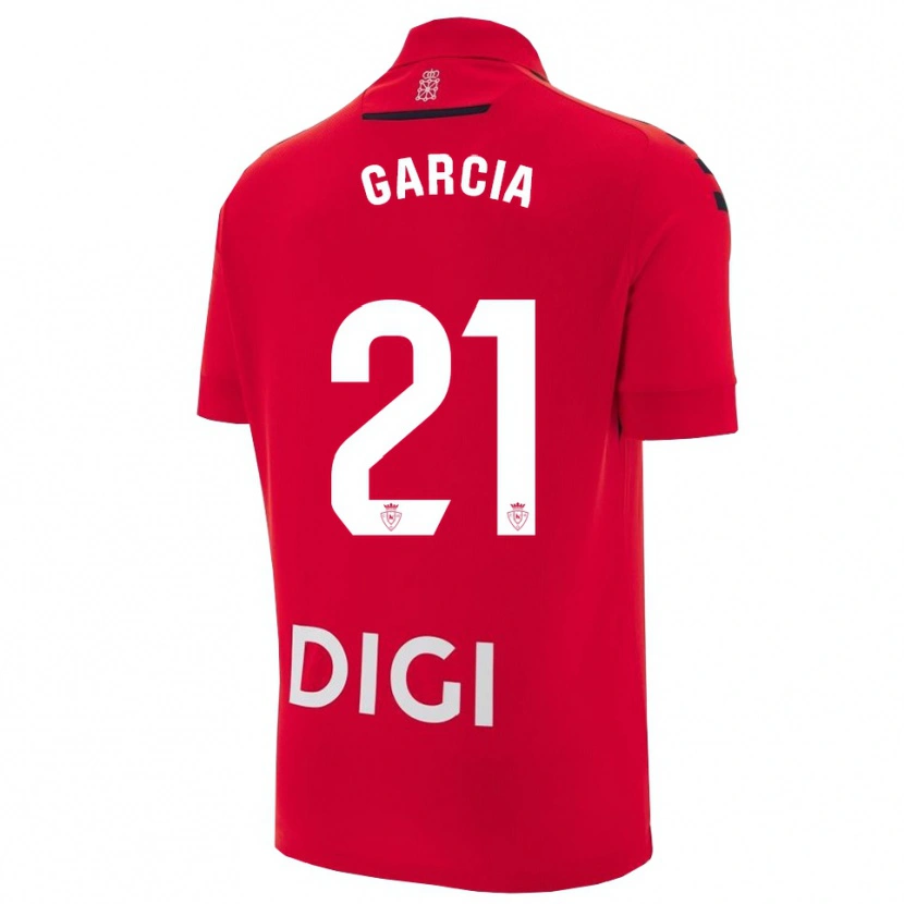 Danxen Enfant Maillot Jon García #21 Rouge Noir Tenues Domicile 2025/26 T-Shirt