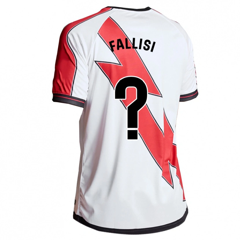 Danxen Enfant Maillot Alessandro Fallisi #0 Blanc Rouge Tenues Domicile 2025/26 T-Shirt