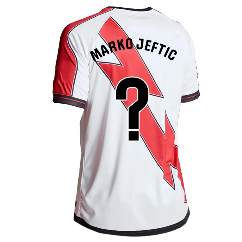 Danxen Enfant Maillot Marko Jeftic #0 Blanc Rouge Tenues Domicile 2025/26 T-Shirt