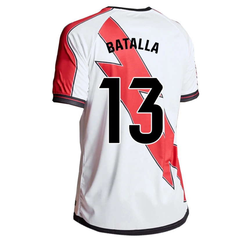 Danxen Enfant Maillot Augusto Batalla #13 Blanc Rouge Tenues Domicile 2025/26 T-Shirt