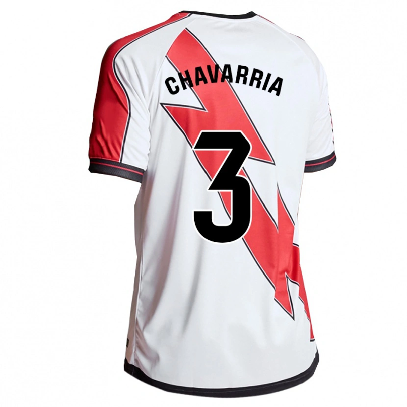 Danxen Enfant Maillot Pep Chavarría #3 Blanc Rouge Tenues Domicile 2025/26 T-Shirt