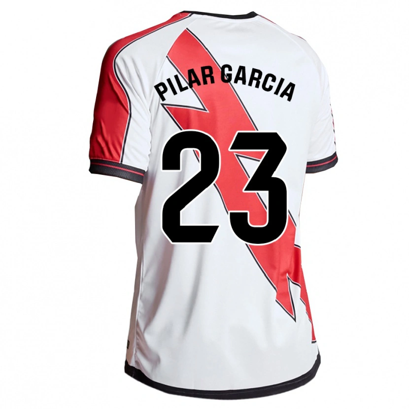 Danxen Enfant Maillot María Pilar García Villalba #23 Blanc Rouge Tenues Domicile 2025/26 T-Shirt