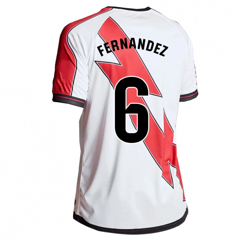 Danxen Enfant Maillot Paula Fernández #6 Blanc Rouge Tenues Domicile 2025/26 T-Shirt