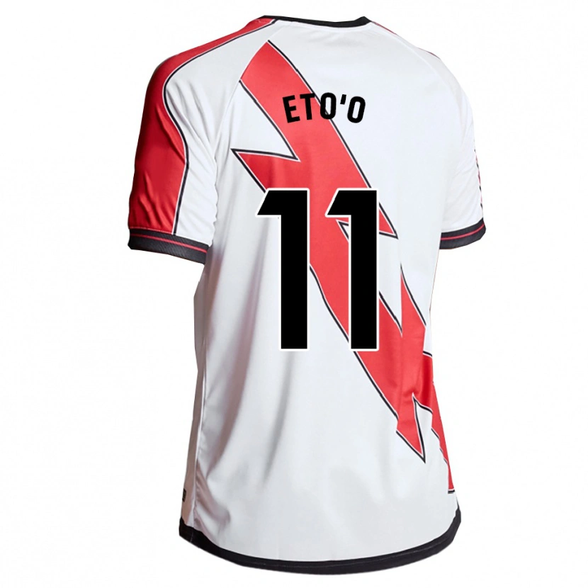Danxen Enfant Maillot Etienne Eto'o #11 Blanc Rouge Tenues Domicile 2025/26 T-Shirt