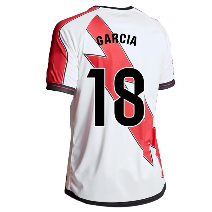 Danxen Enfant Maillot Álvaro García #18 Blanc Rouge Tenues Domicile 2025/26 T-Shirt