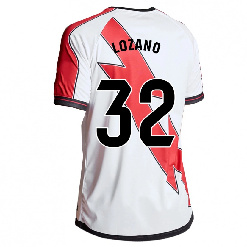 Danxen Enfant Maillot Sergio Lozano #32 Blanc Rouge Tenues Domicile 2025/26 T-Shirt