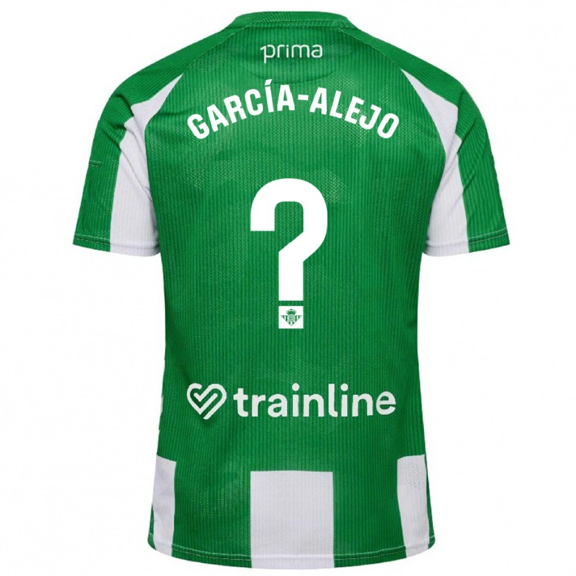 Danxen Enfant Maillot Raúl García-Alejo #0 Vert Blanc Tenues Domicile 2025/26 T-Shirt