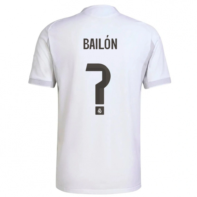 Danxen Enfant Maillot Javi Bailón #0 Blanc Jaune Tenues Domicile 2025/26 T-Shirt