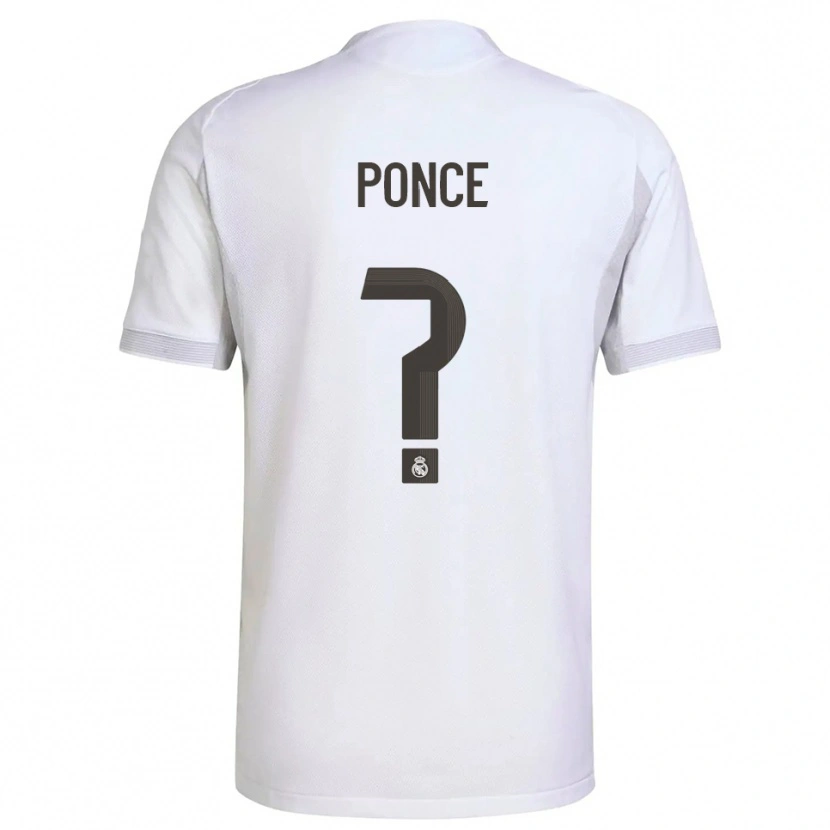 Danxen Enfant Maillot Guille Ponce #0 Blanc Jaune Tenues Domicile 2025/26 T-Shirt
